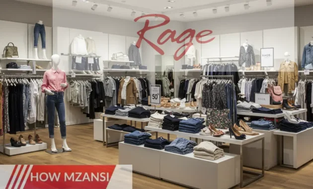 A stylish retail clothing store with well-arranged displays, friendly shop assistants helping customers, and a welcoming atmosphere. The store is bright, modern, and organized, showcasing the latest fashion trends.