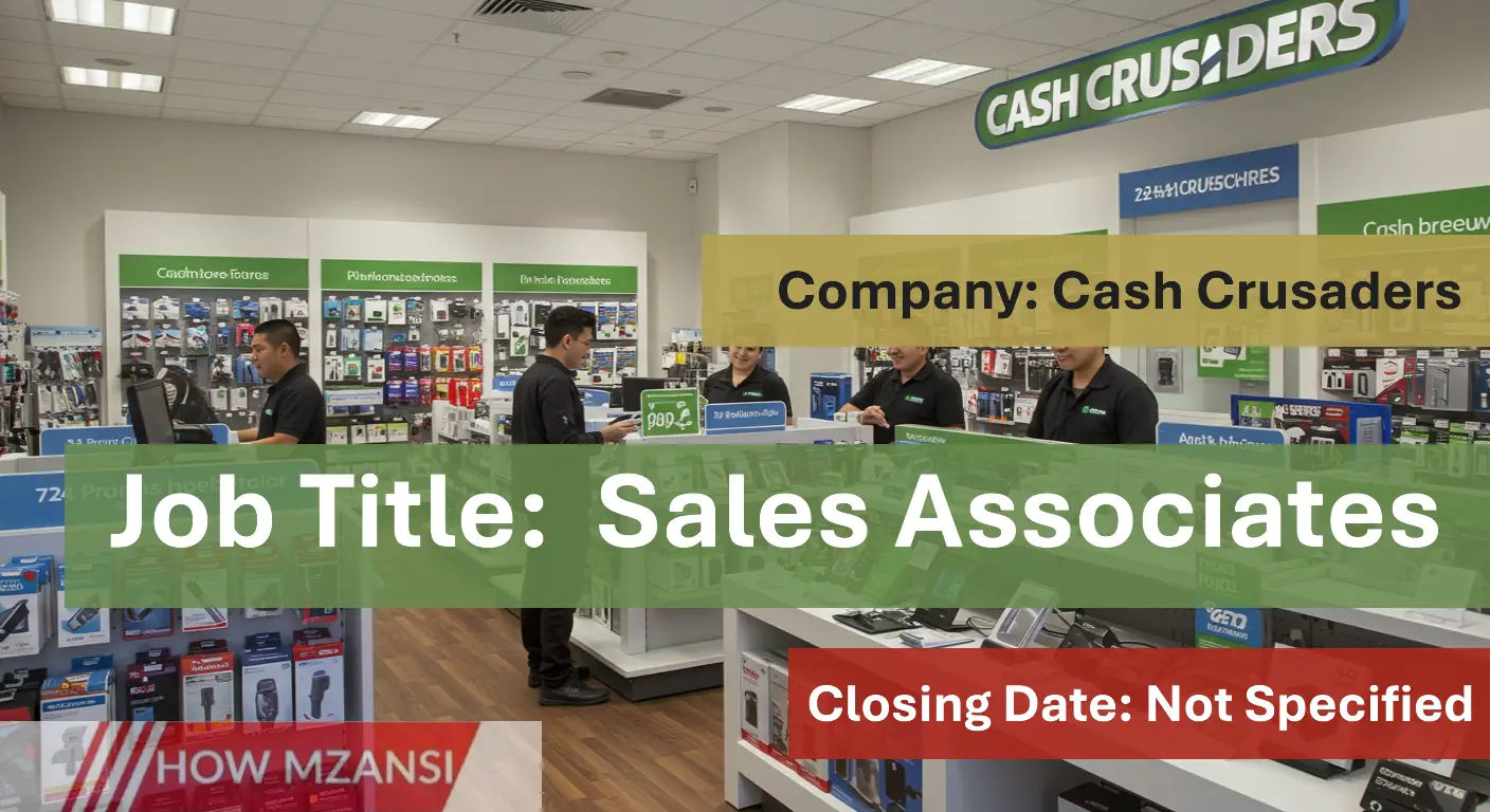 Inside a bright Cash Crusaders retail store, with friendly sales associates smiling while helping customers, neatly arranged electronics and merchandise on shelves, modern store layout, and a welcoming vibe – daylight scene, energetic and professional atmosphere.