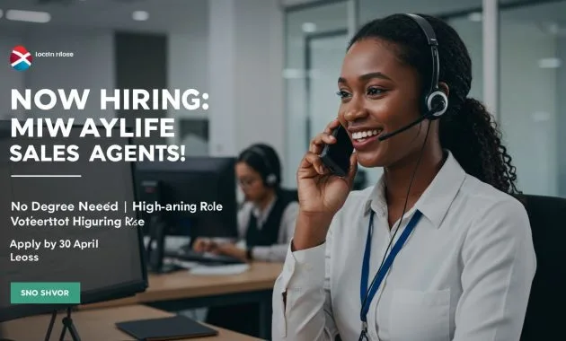A young, confident South African call center sales agent in a modern office space wearing a headset and smiling while speaking on a call. Include elements that reflect energy, success, and teamwork.